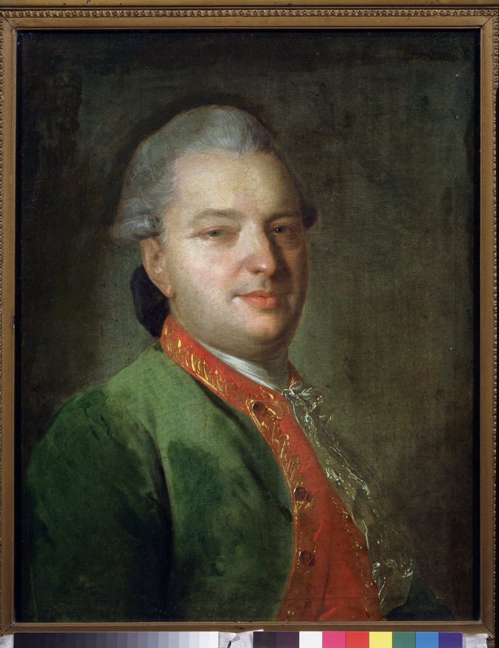 Retrato del poeta Vasily Maikov (1728-1778). Pintura de Fyodor (Fedor o Fiodor) Stepanovich Rokotov (1735-1808), óleo sobre lienzo, finales de 1760. Arte ruso del siglo XVIII. Galería Estatal Tretyakov, Moscú. de Fedor Stepanovich Rokotov