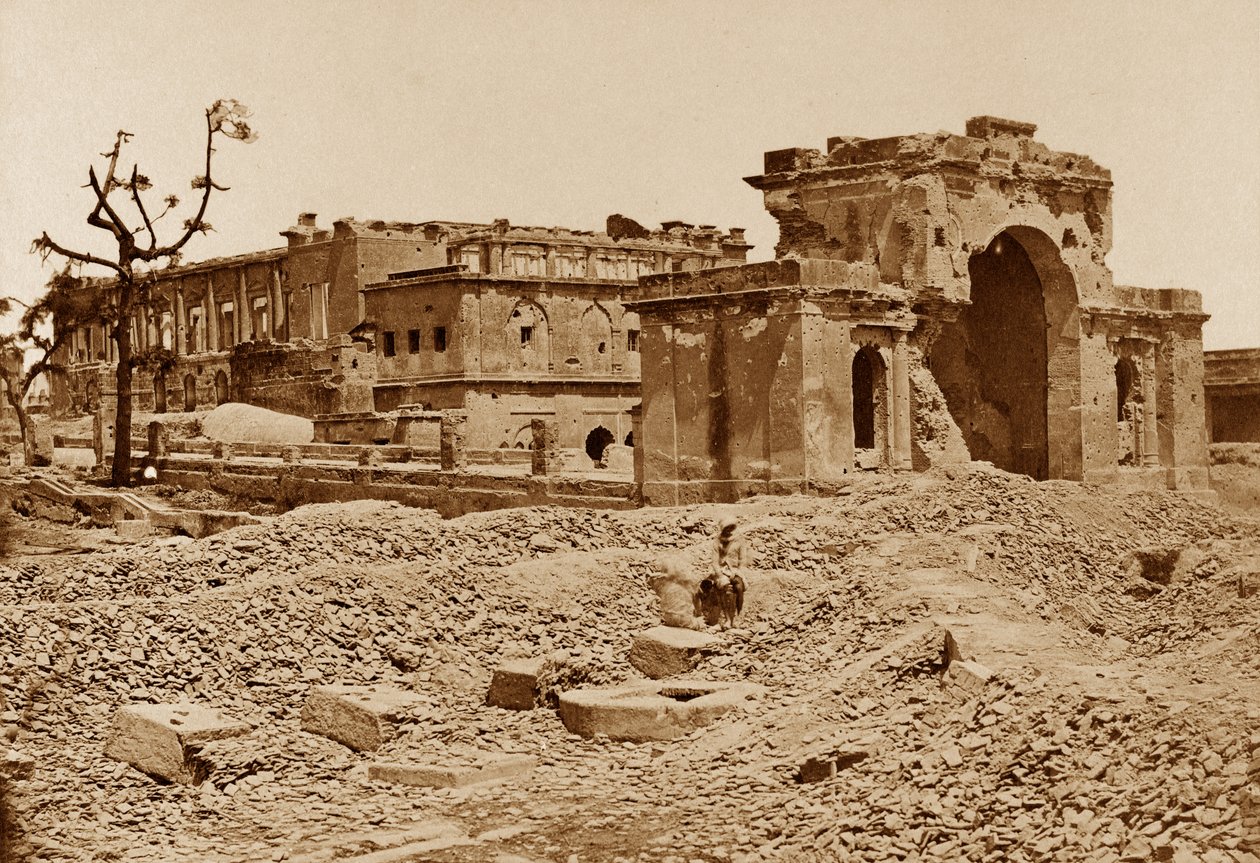 Puerta y sala de banquetes, Lucknow de Felice Beato