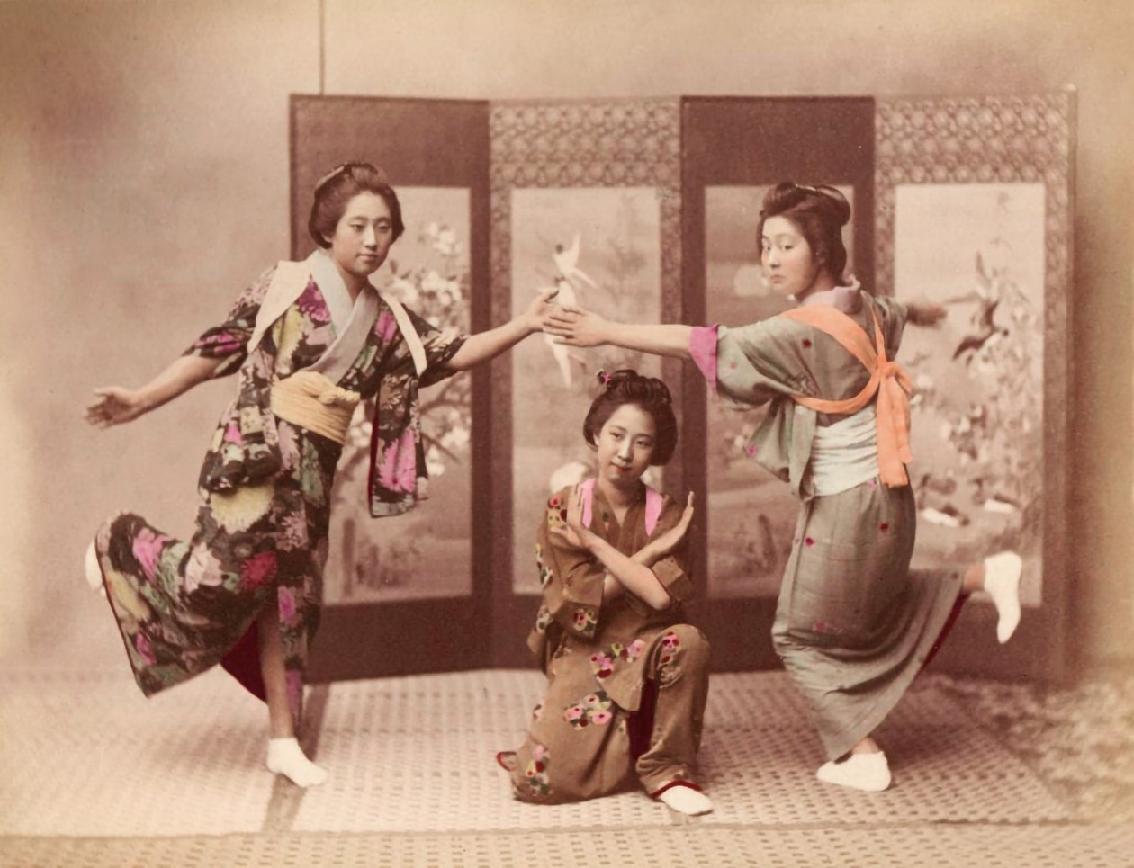 Chicas bailando c.1895 (foto) de Felice Beato