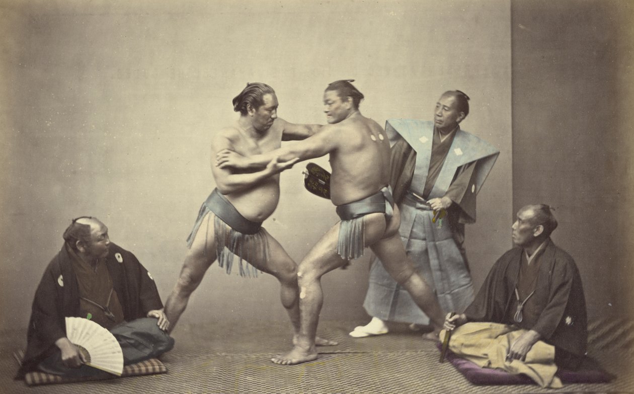 Representantes de Nio, el Hércules japonés de Felice Beato