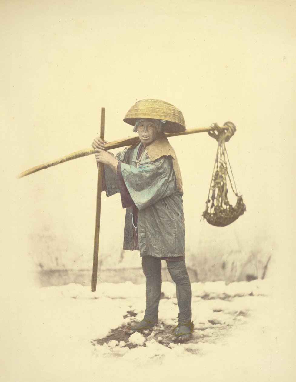 [Un trabajador japonés en régimen de servidumbre] de Felice Beato