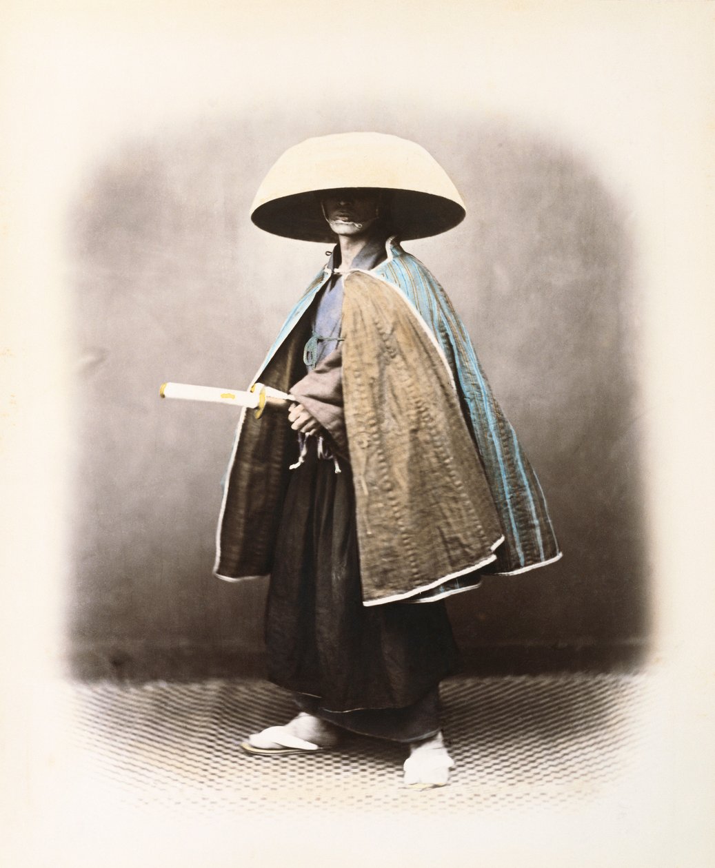 Un samurái japonés con traje tradicional, c.1868 de Felice Beato