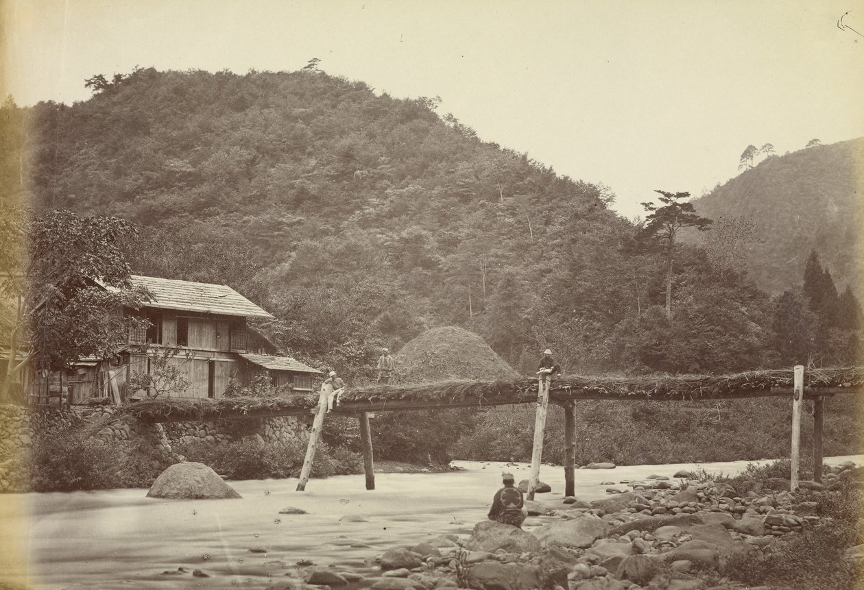 Puente en Mayonashi de Felice Beato