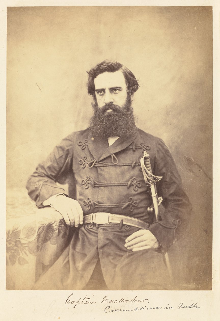 Capitán MacAndrew. Comisario en Oudh de Felice Beato
