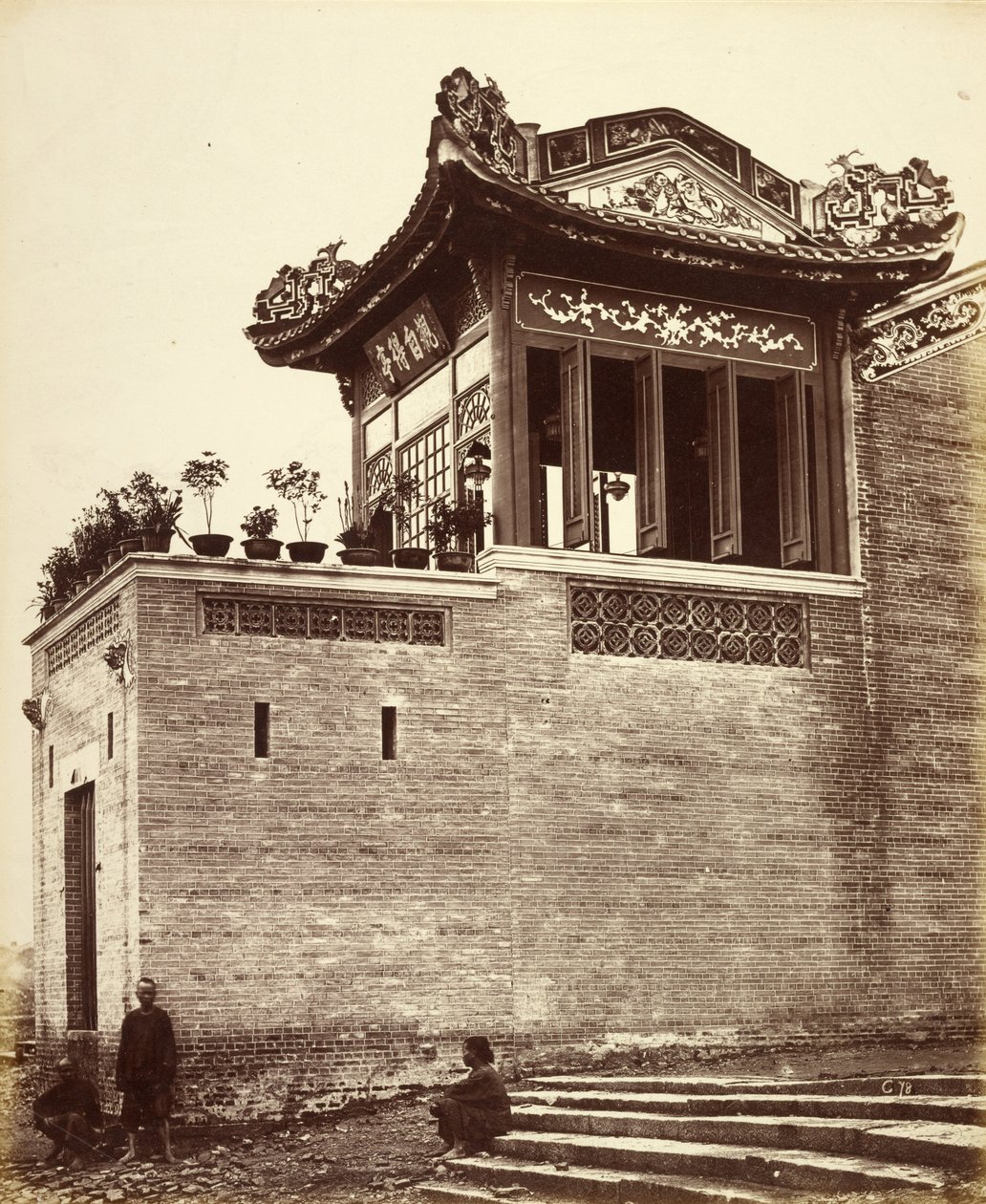 [Casa del Comerciante Chino, Cantón, China] de Felice Beato