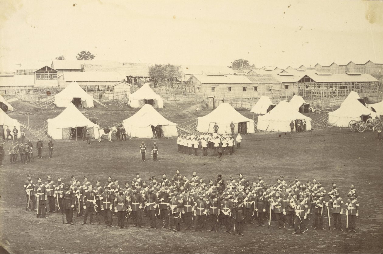 Retrato de grupo del Batallón de Infantería de Marina Real de Felice Beato