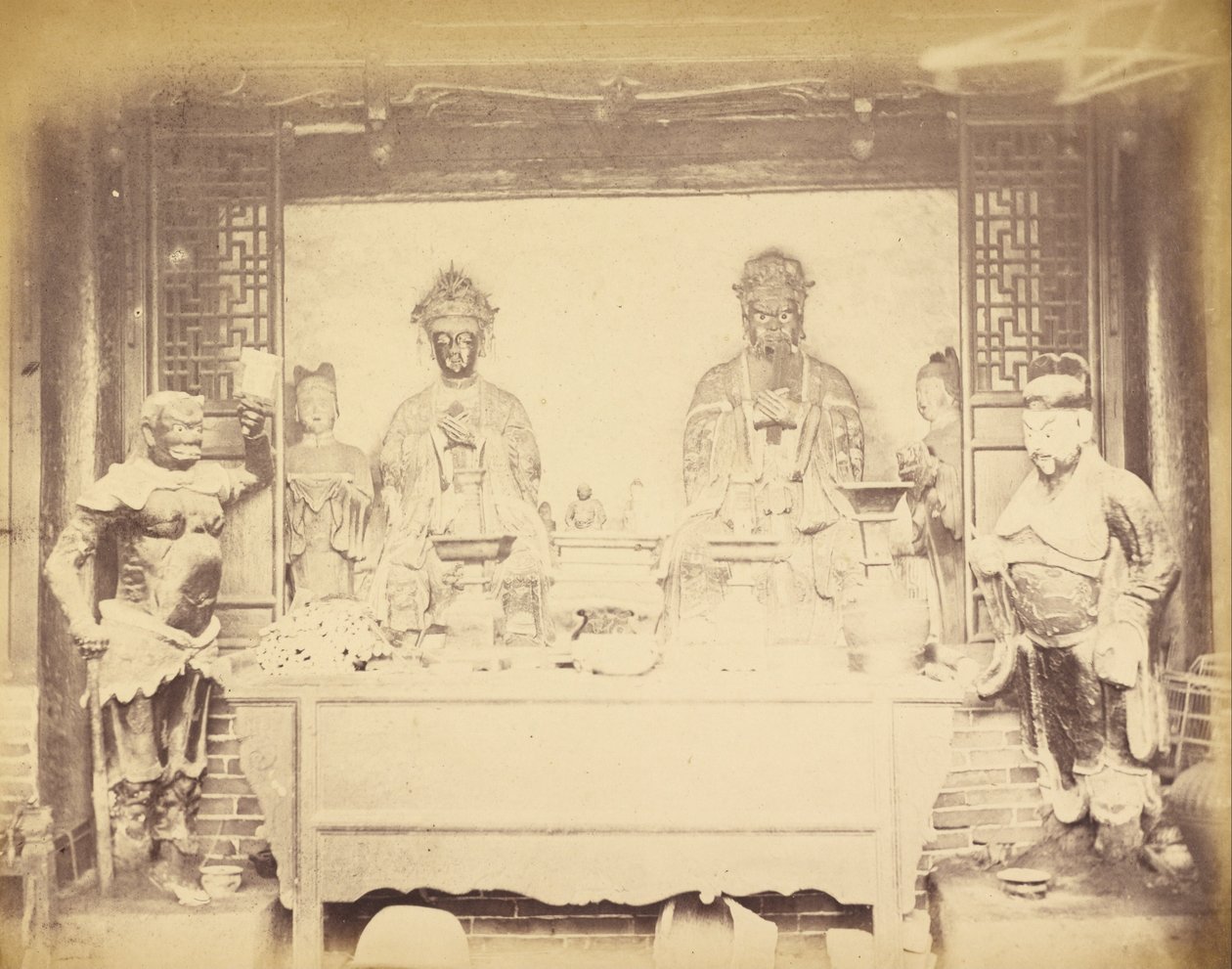 Casa Cuartel General, 1ª División, Pehtang, China, 1 de agosto de 1860 de Felice Beato
