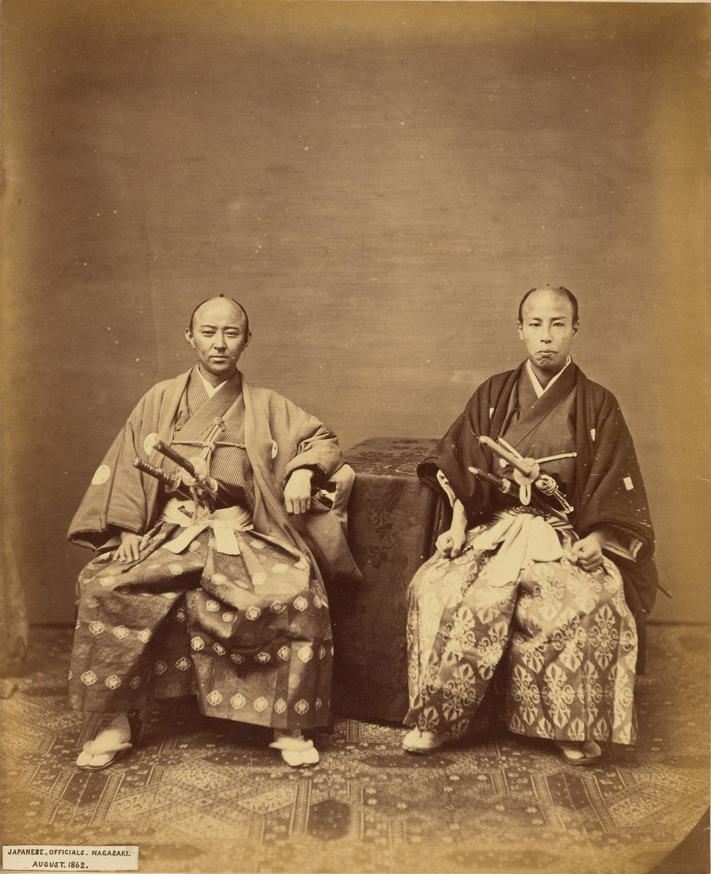 [Funcionarios japoneses, Nagasaki] de Felice Beato