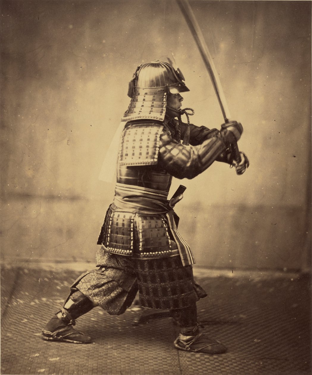 Guerrero Japonés en Armadura, 1865-7 de Felice Beato