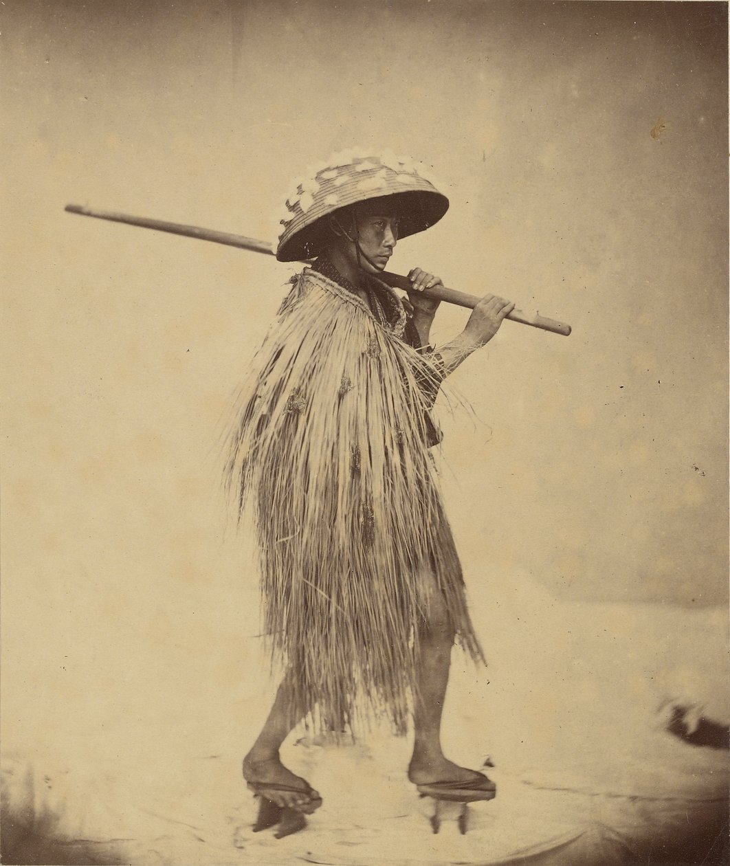 Japonés en Mackintosh, c.1865 de Felice Beato