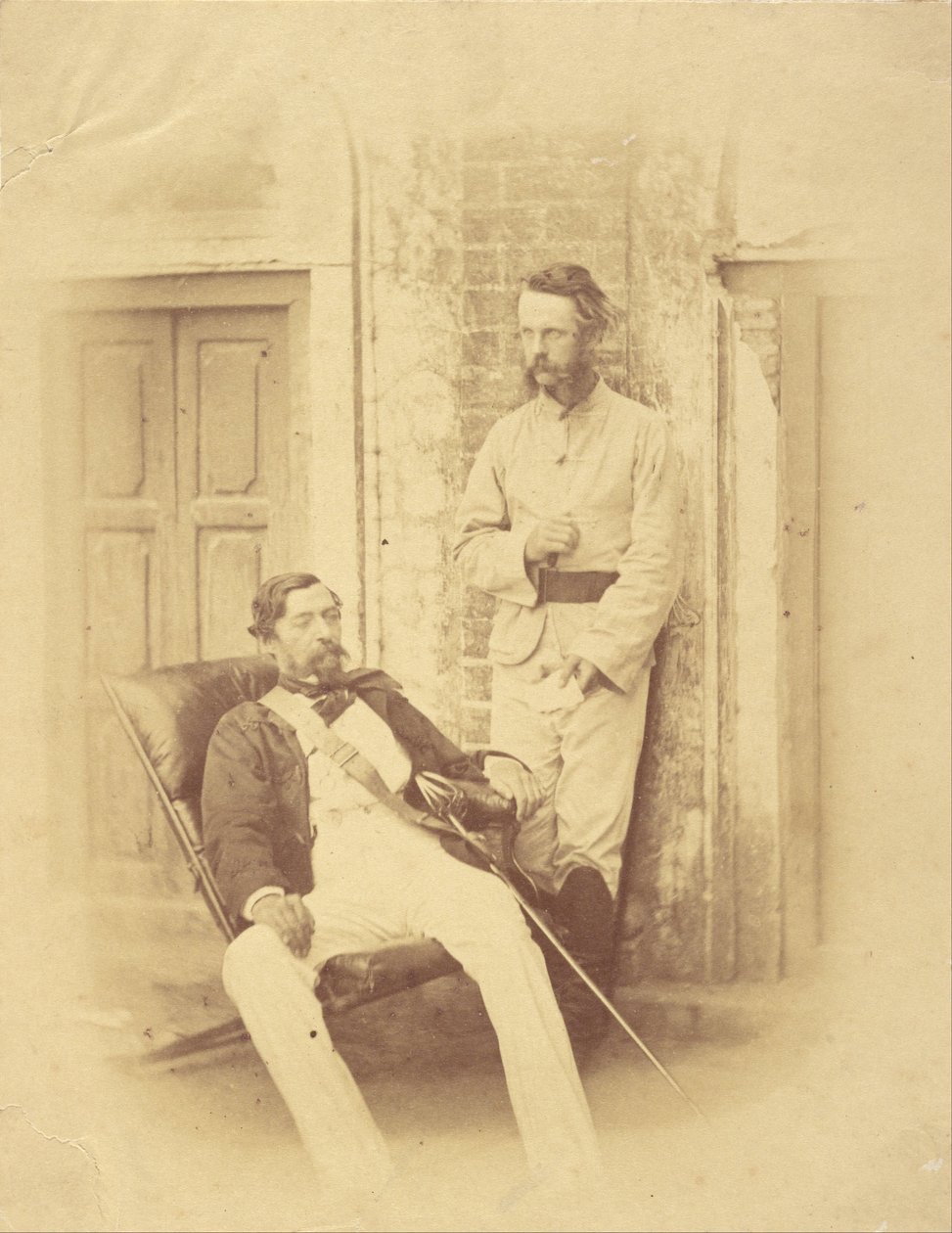 Mayor General Sir Robert Napier y Teniente Coronel William Wilberforce Harris Greathed, Bengala de Felice Beato