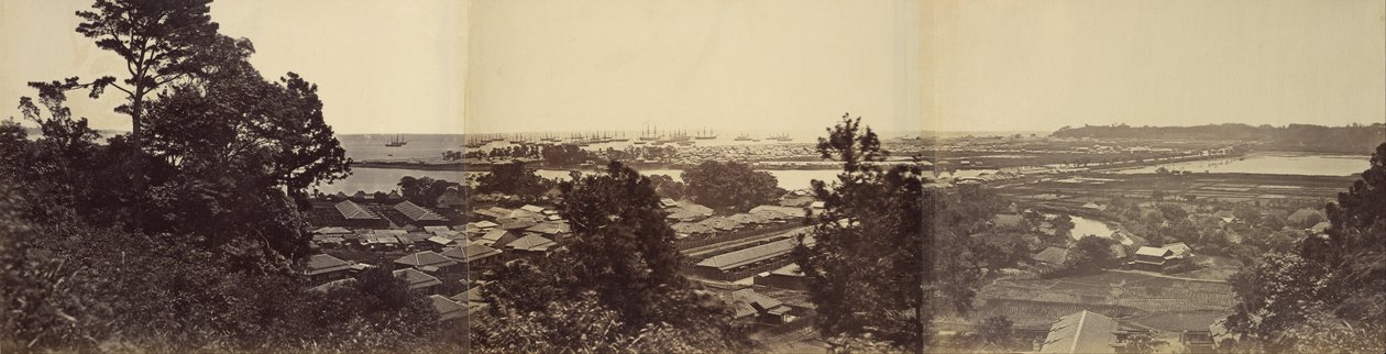 Panorama, Yokohama desde la Colina del Gobernador de Felice Beato