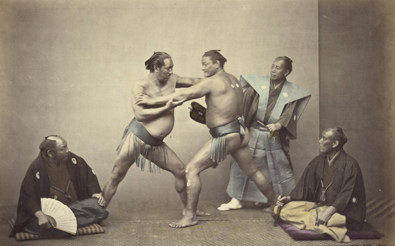 Representantes de Nio, el Hércules japonés de Felice Beato