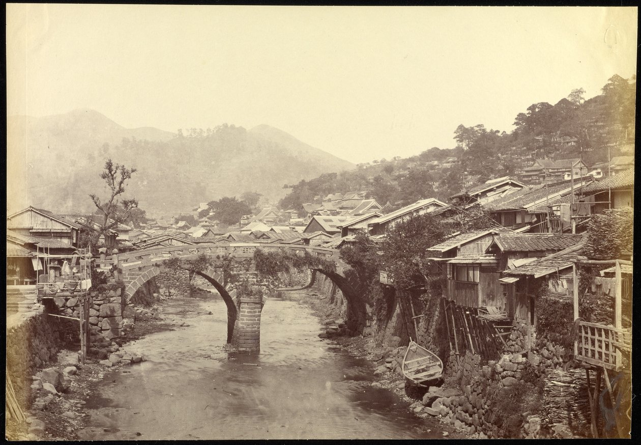 Puente de Piedra en Nagasaki de Felice Beato