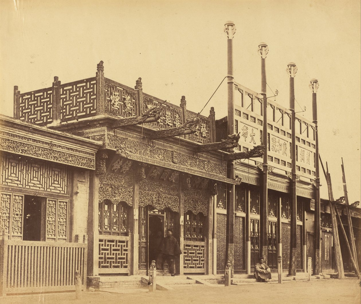 Calle y tiendas en la Ciudad Tártara de Pekín, 29 de octubre de 1860 de Felice Beato