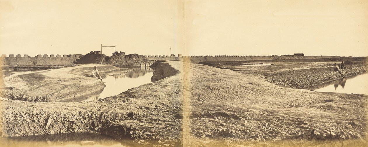 Fuerte Tangkoo Después de su Captura, Mostrando la Entrada Francesa e Inglesa, 10 de Agosto de 1860 de Felice Beato