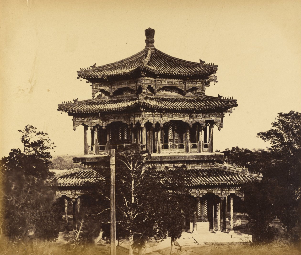 El Gran Palacio Imperial (Yuan Ming Yuan) Antes del Incendio, Pekín, 18 de Octubre de 1860 de Felice Beato