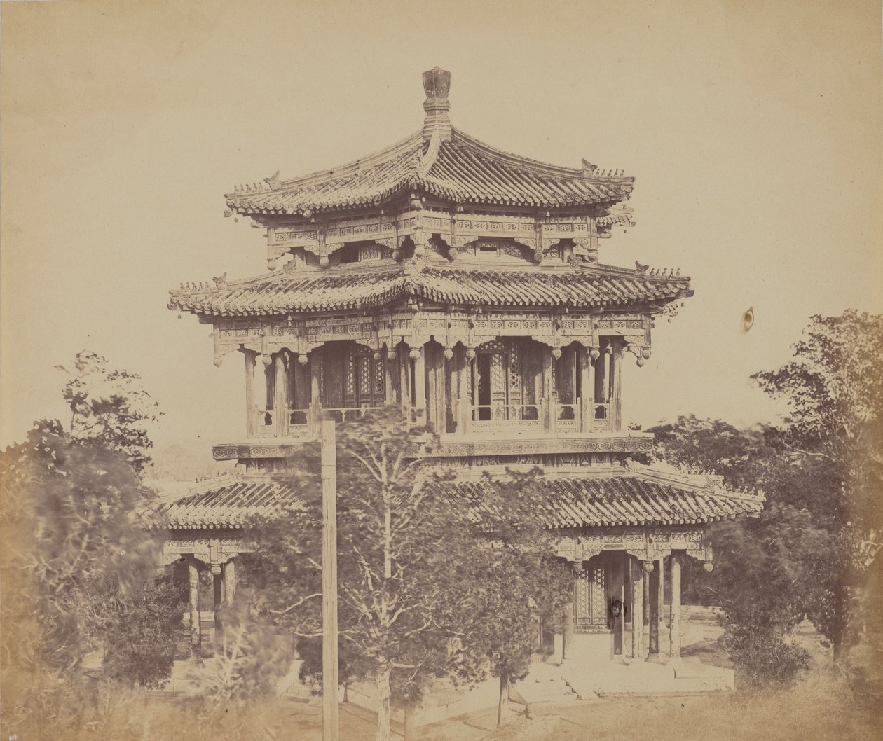 El Gran Palacio Imperial Yuen Min Yuen, Pekín, antes del incendio, 18 de octubre de 1860 de Felice Beato