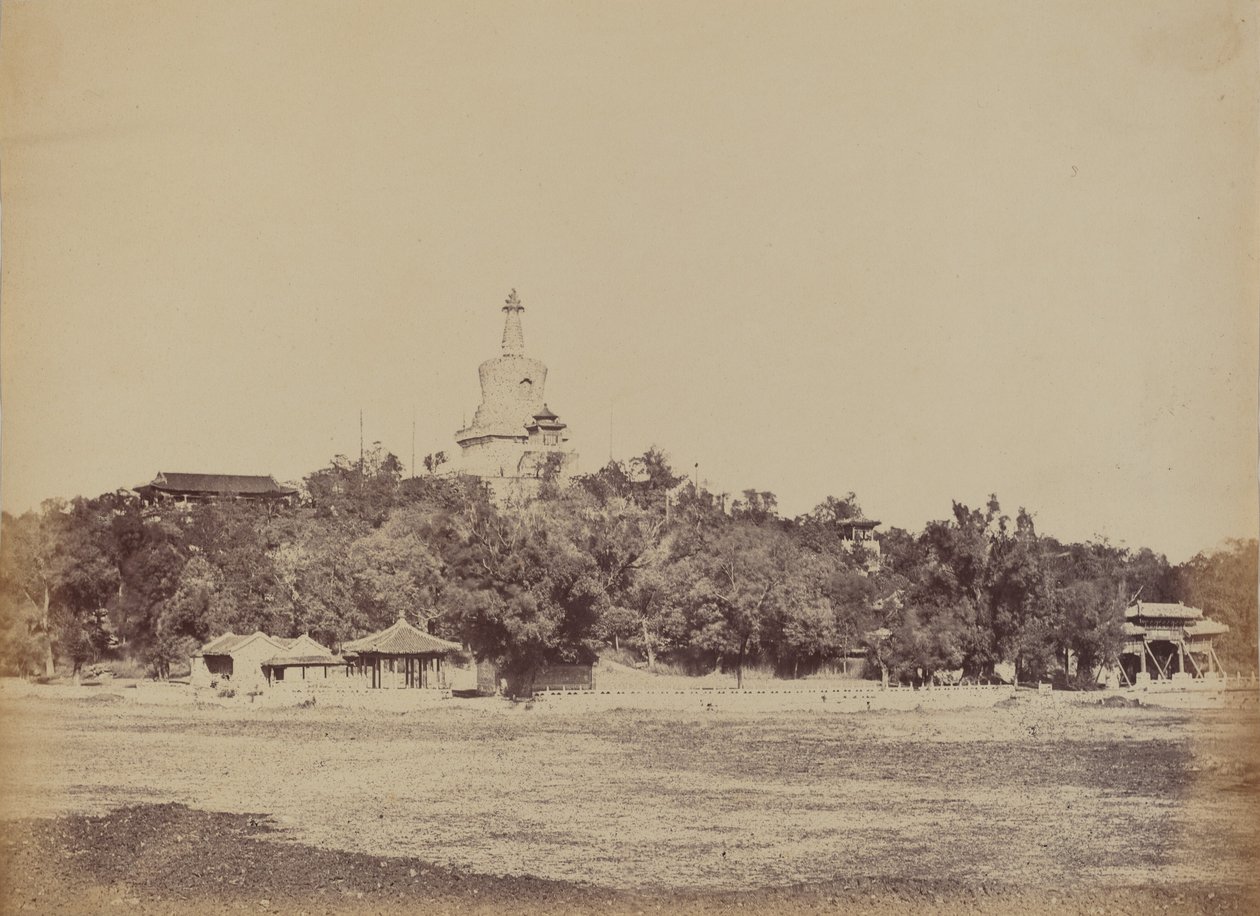 La Gran Pagoda en el Palacio de Invierno Imperial, Pekín, 29 de octubre de 1860 de Felice Beato