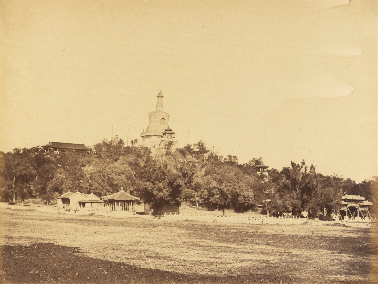 La gran pagoda en el Palacio del Jardín de Invierno Imperial, 29 de octubre de 1860 de Felice Beato