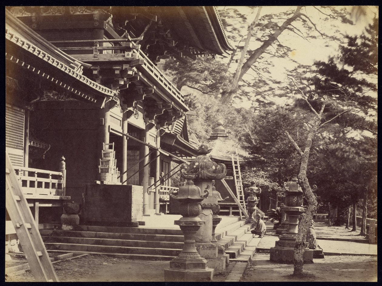 Templo de Hatchiman, Kamakura de Felice Beato
