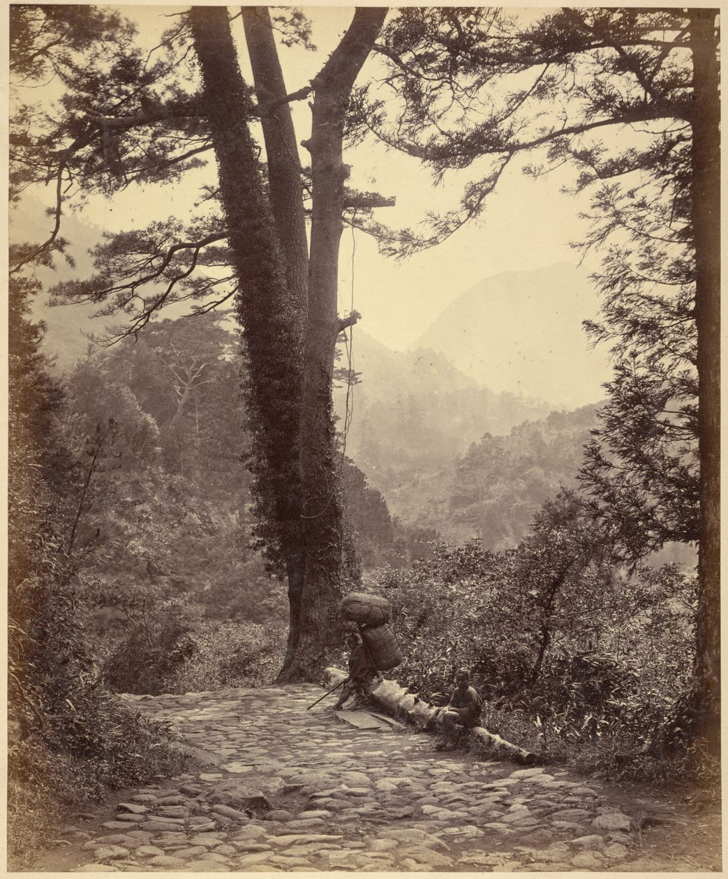 Vista del paso de Hakone de Felice Beato