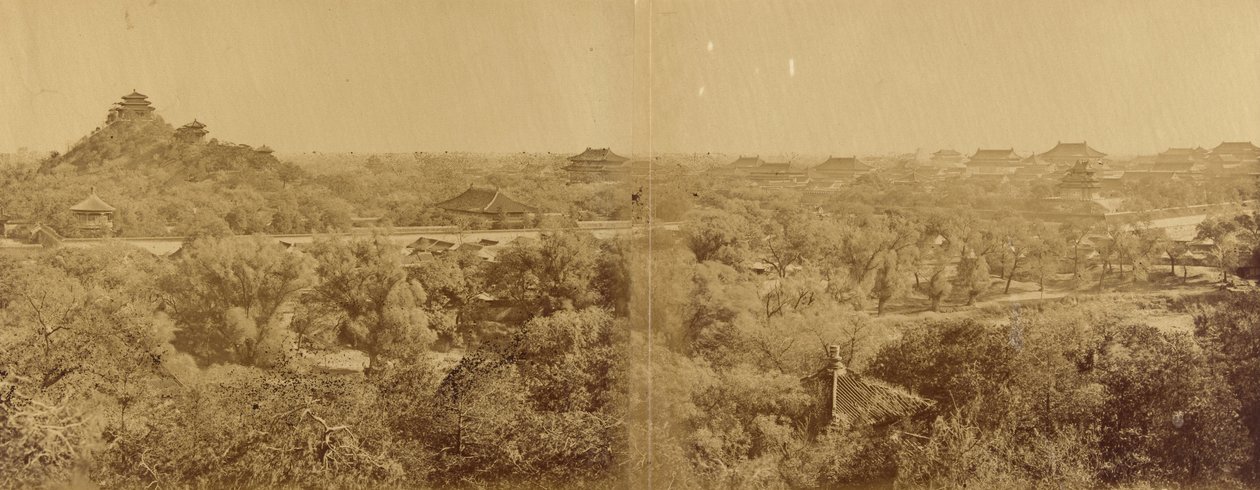 Vista del Palacio de Invierno Imperial, Pekín, mostrando el Molino Artificial, 29 de octubre de 1860 de Felice Beato
