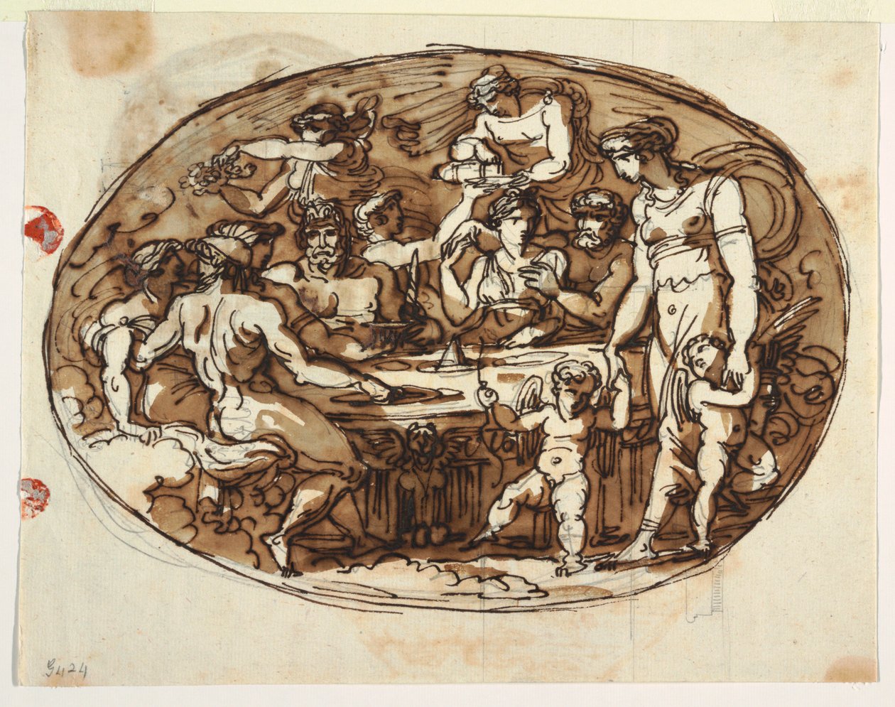 Banquete de los dioses, variante para la Sala di Pranza, Palazzo Guarini, Forli de Felice Giani