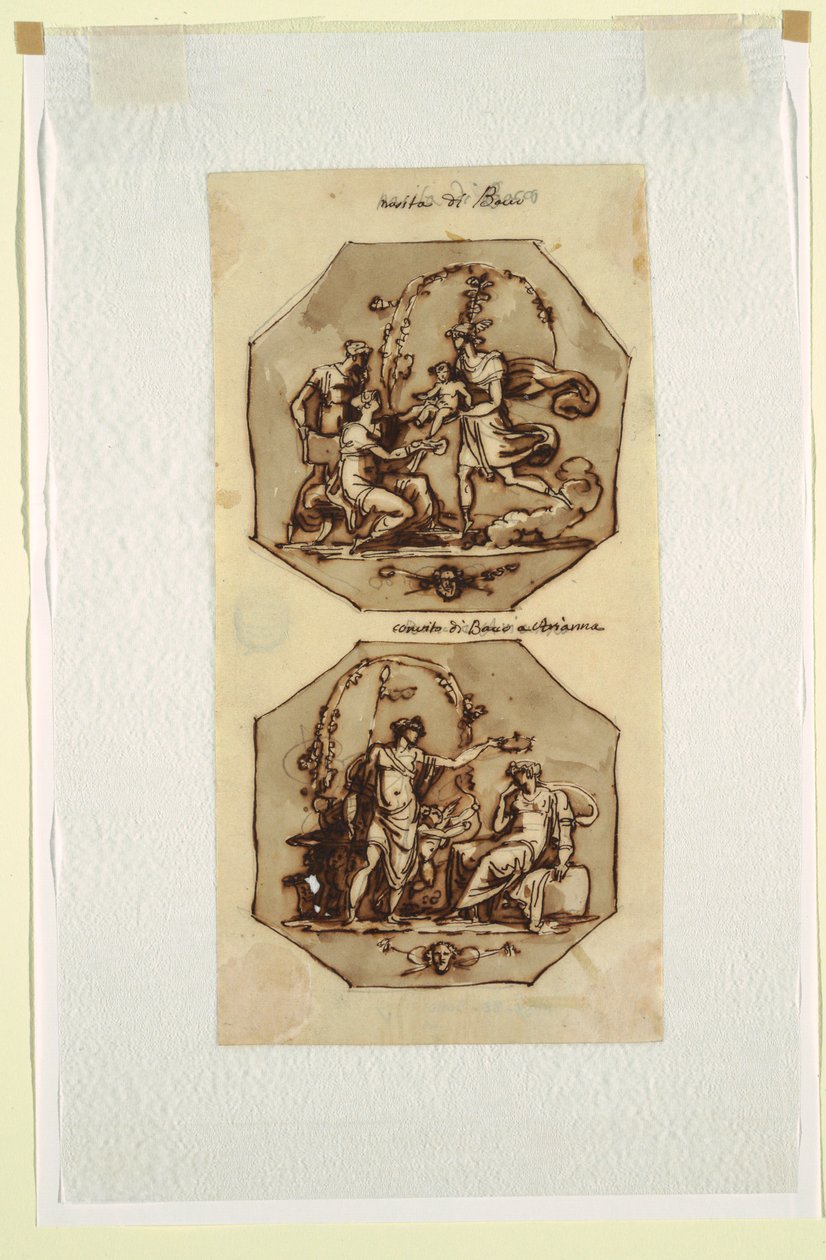 Nacimiento de Baco; Banquete de Baco y Ariadna de Felice Giani