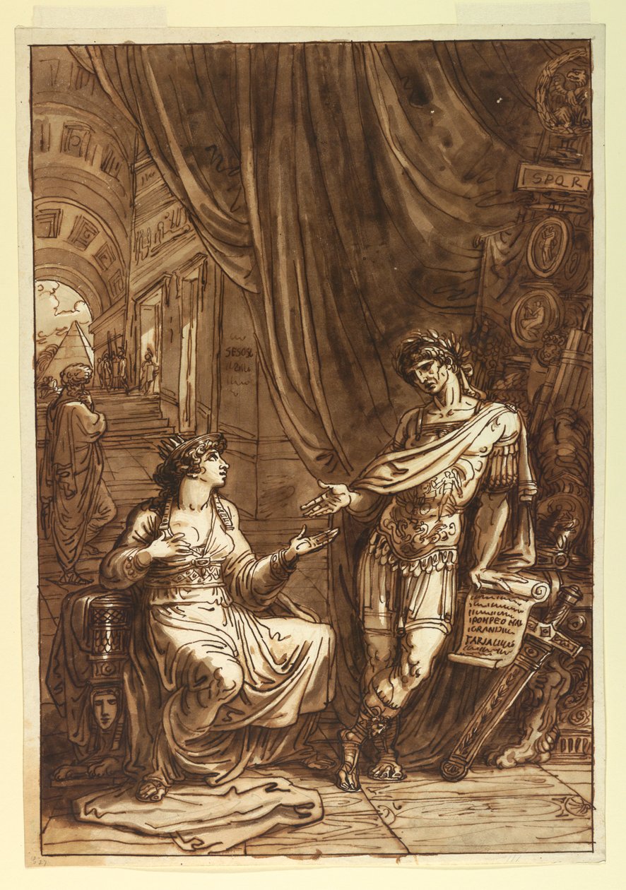 Cleopatra Suplicando a César de Felice Giani
