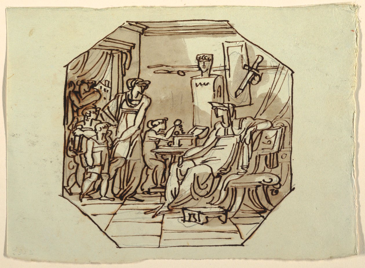 Cornelia, Madre de los Gracos, Palazzo Cavina, Faenza de Felice Giani