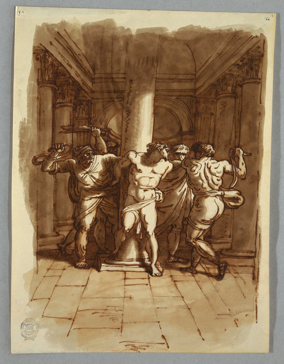 Dibujo, página de cuaderno de bocetos de Felice Giani