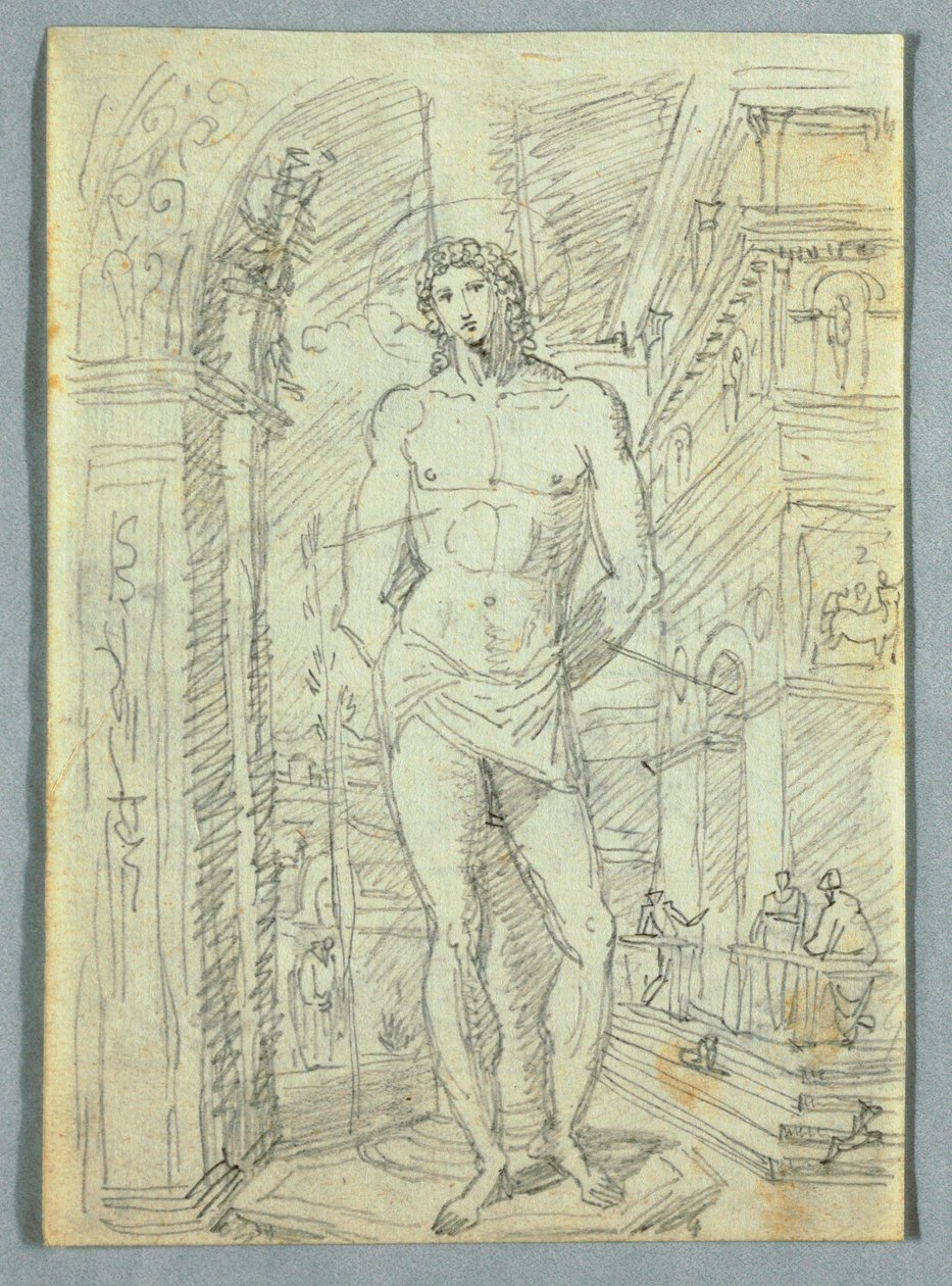 Dibujo, Estudios de cabezas y manos de mujeres y niños, 1810-20 de Felice Giani