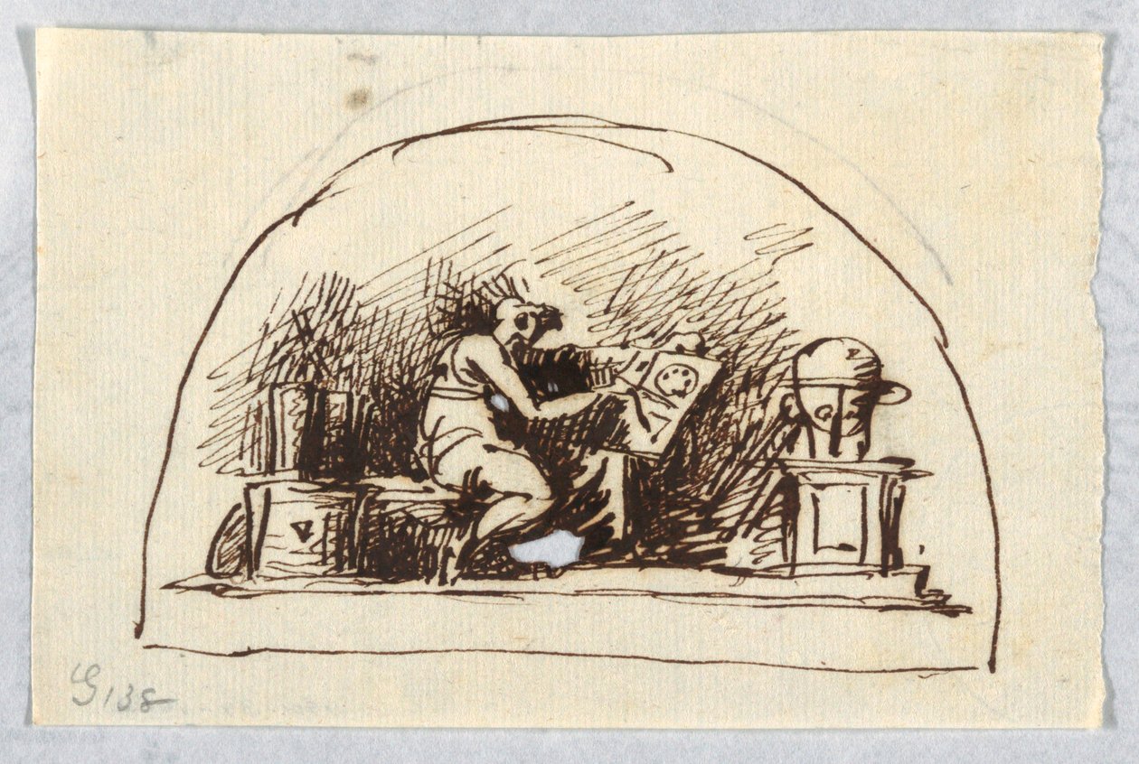 Luneta con artes y ciencias de Felice Giani