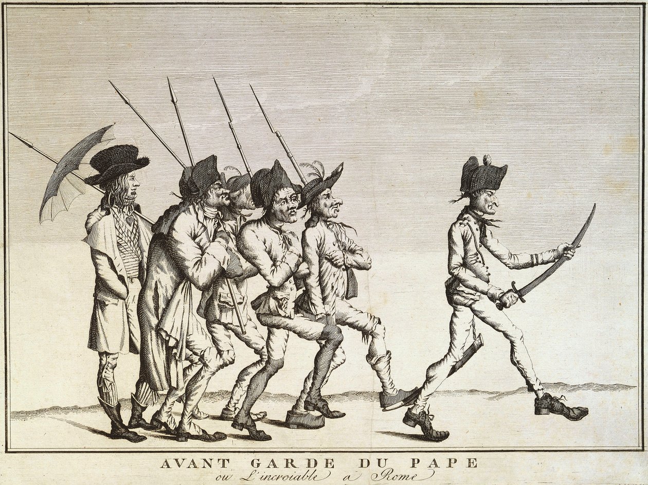 Soldados del Papa antes de la batalla de Faenza de Felice Giani