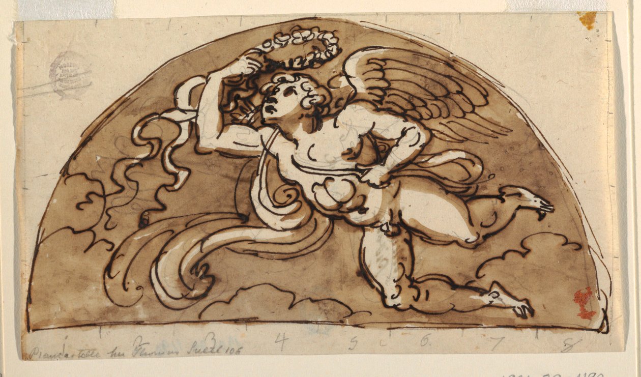 Primavera, Luneta para el techo, Sala Ottagonale, Palazzo Milzetti, Faenza de Felice Giani