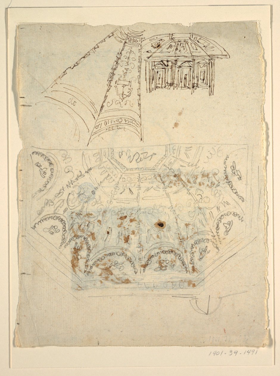 Estudio para la Sala de Apolo, Palazzo Milzetti, Faenza de Felice Giani