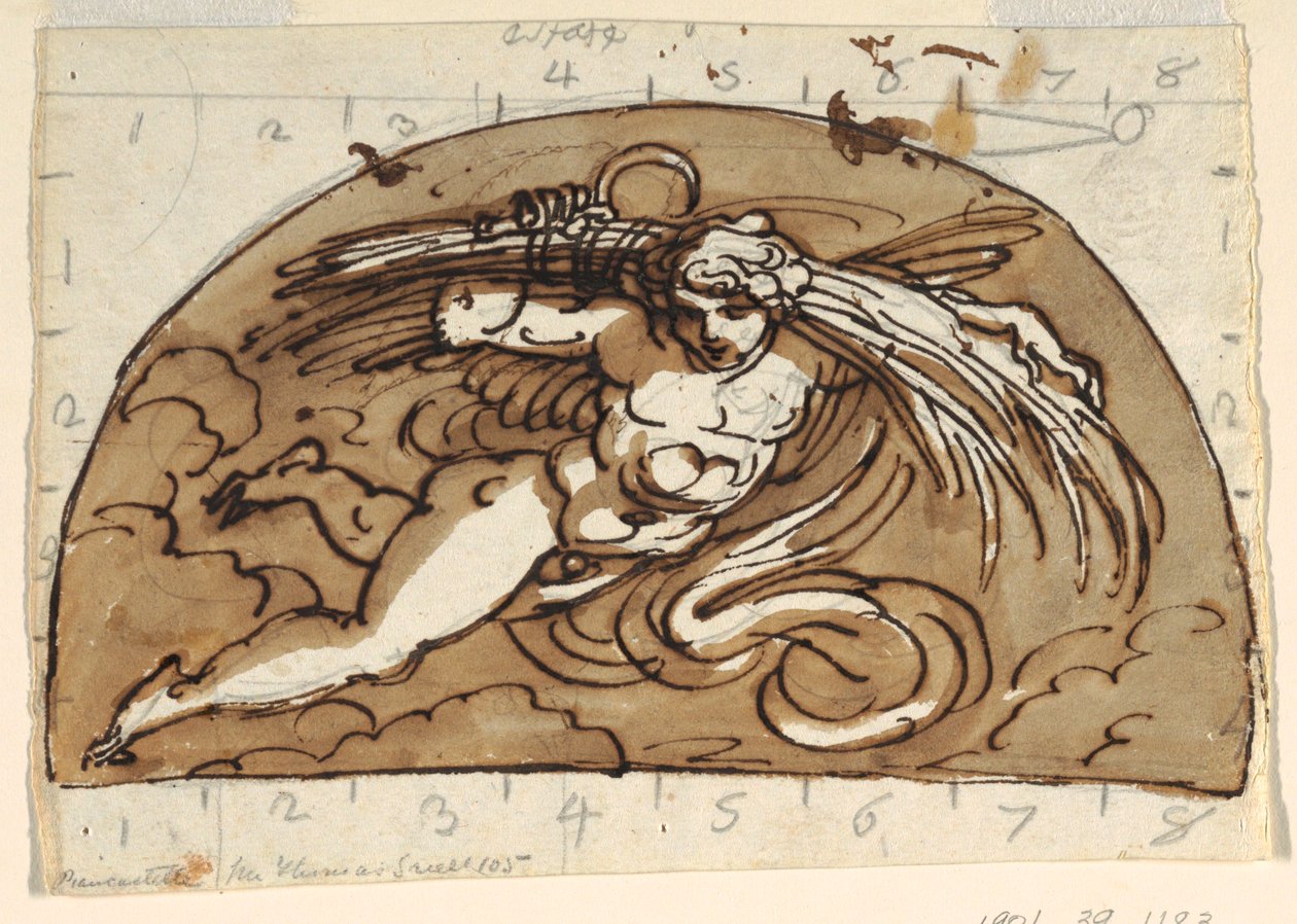 Verano, Luneta para el techo, Sala Ottagonale, Palazzo Milzetti, Faenza de Felice Giani
