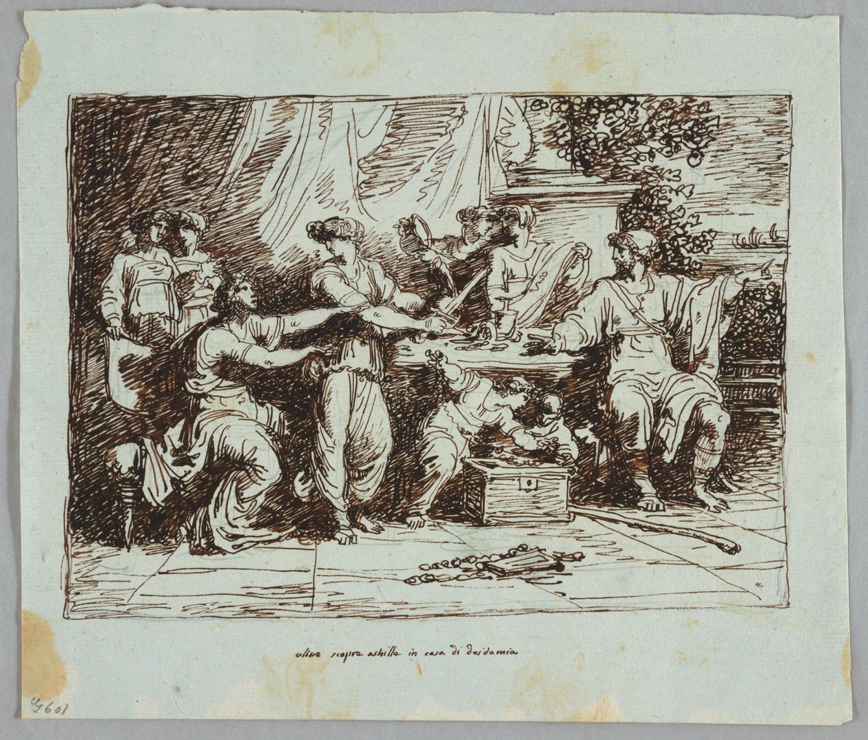 Ulises descubre a Aquiles en Scyros de Felice Giani
