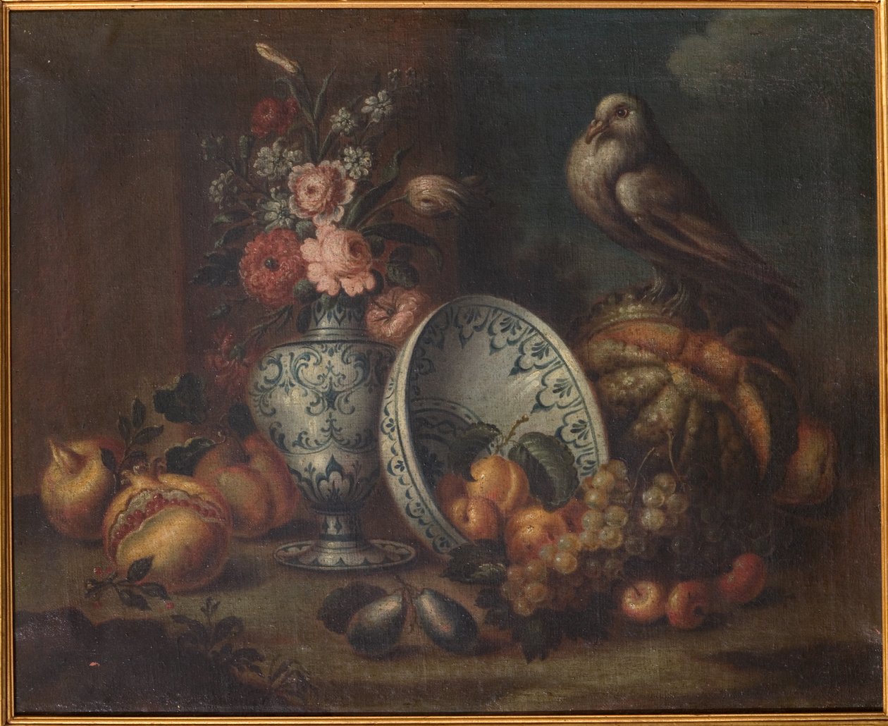 Naturaleza muerta (óleo sobre lienzo) de Felice Rubbiani