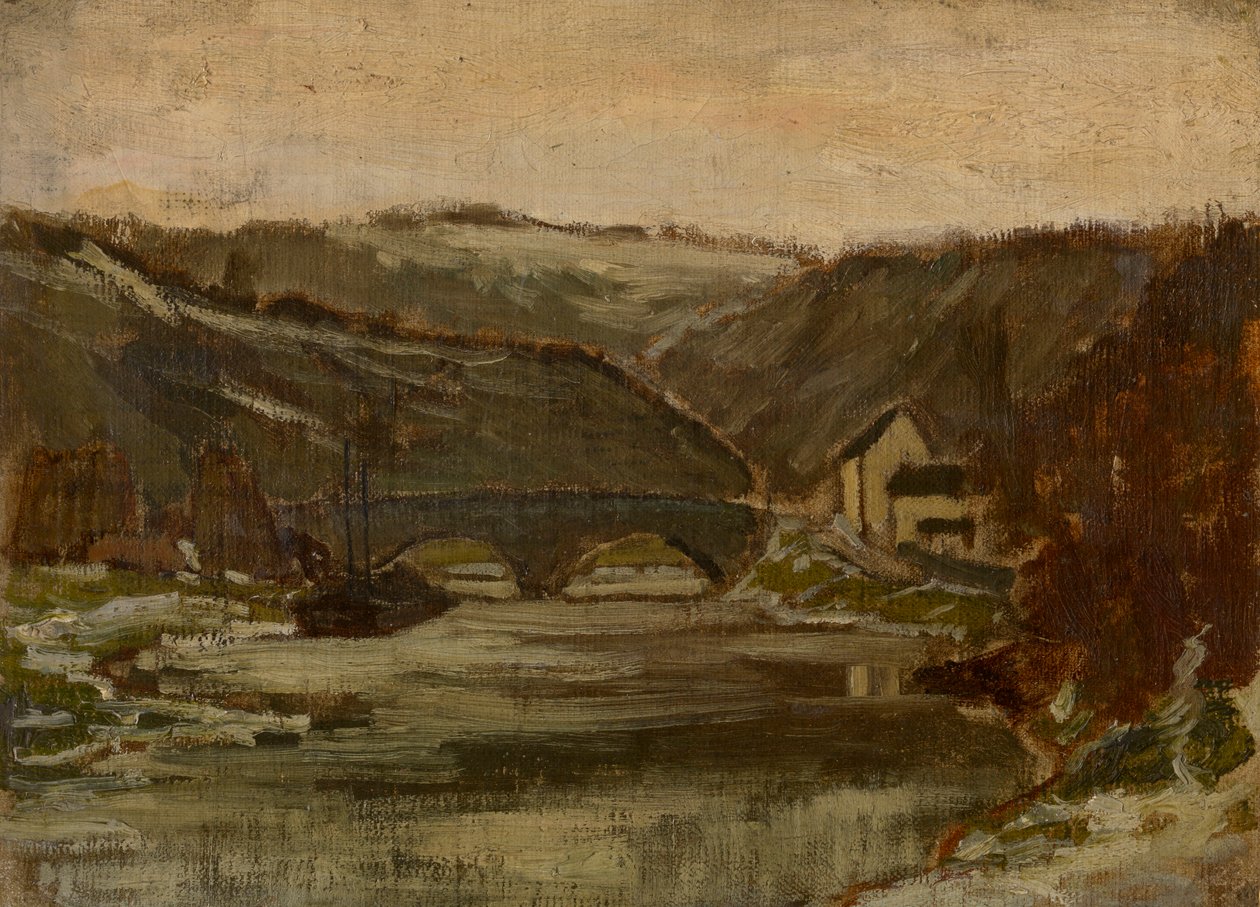 Puente sobre el río Lesse de Félicien Rops