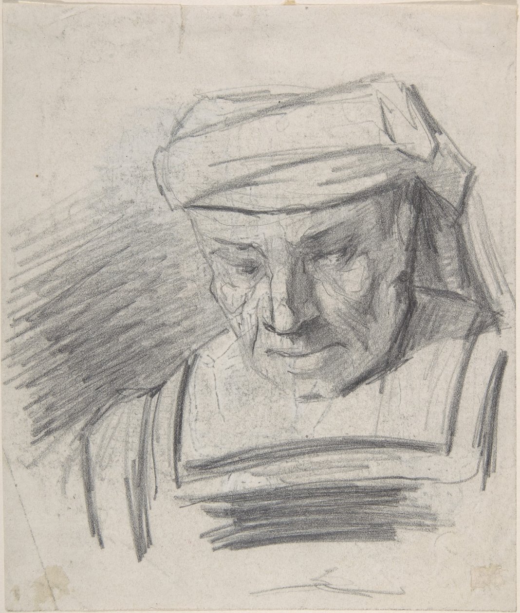 Cabeza de una figura con turbante de Félicien Rops