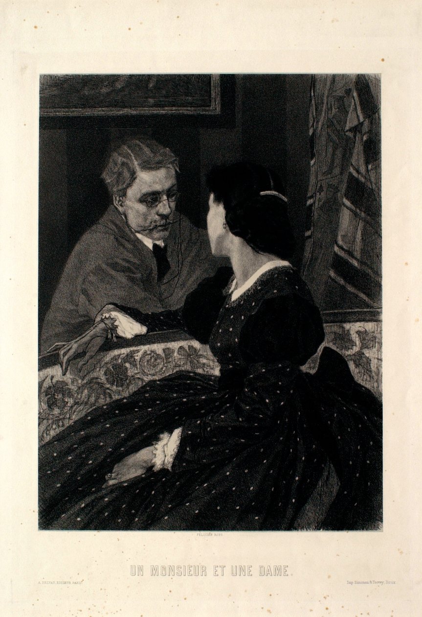 Un caballero y una dama de Félicien Rops