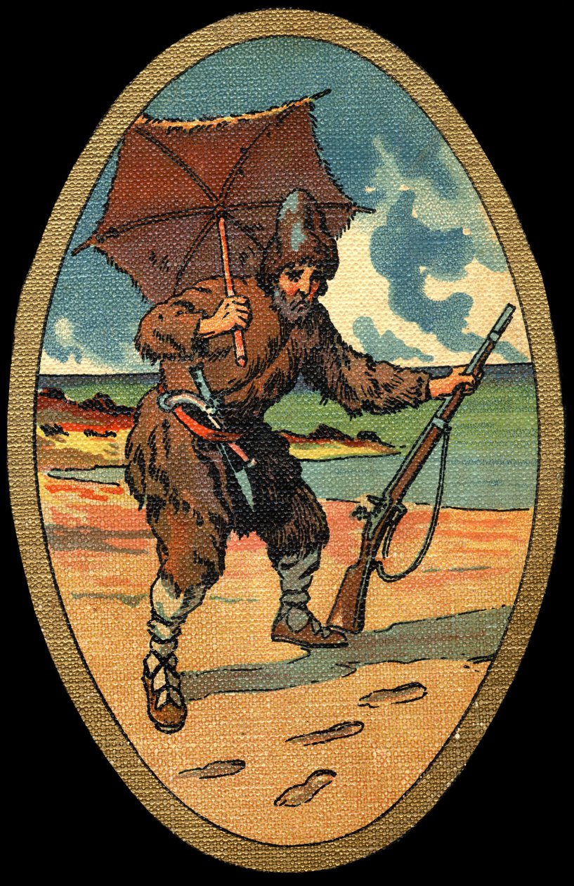 Robinson Crusoe: Ilustración de Felician MYRBACH MYRBACH RHEINFELD (1853-1940) para el libro de Daniel Defoe Robinson Crusoe. Sin fecha. Alrededor de 1934 de Felicien baron de Myrbach Rheinfeld
