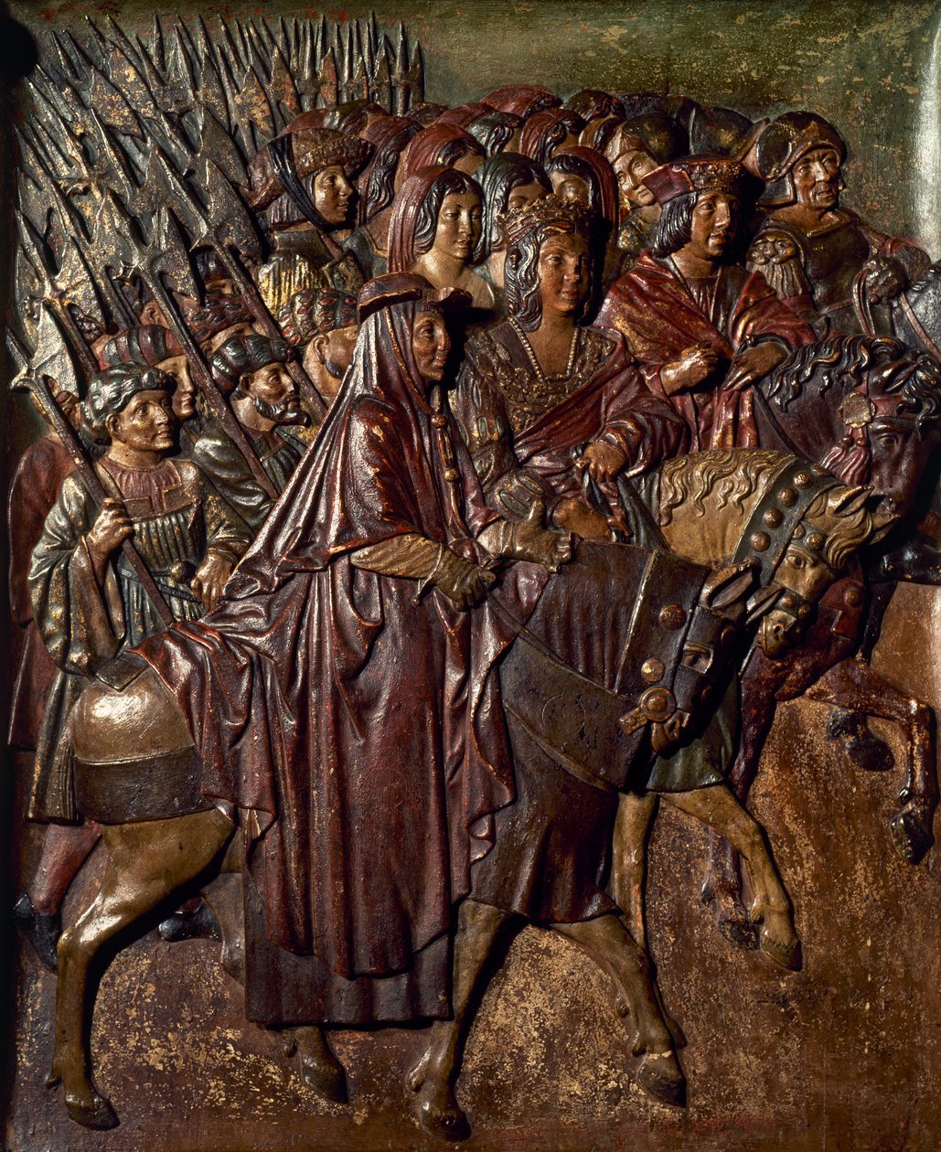 Los Reyes Católicos recibiendo las llaves de Granada (madera) de Felipe Bigarny or Vigarny
