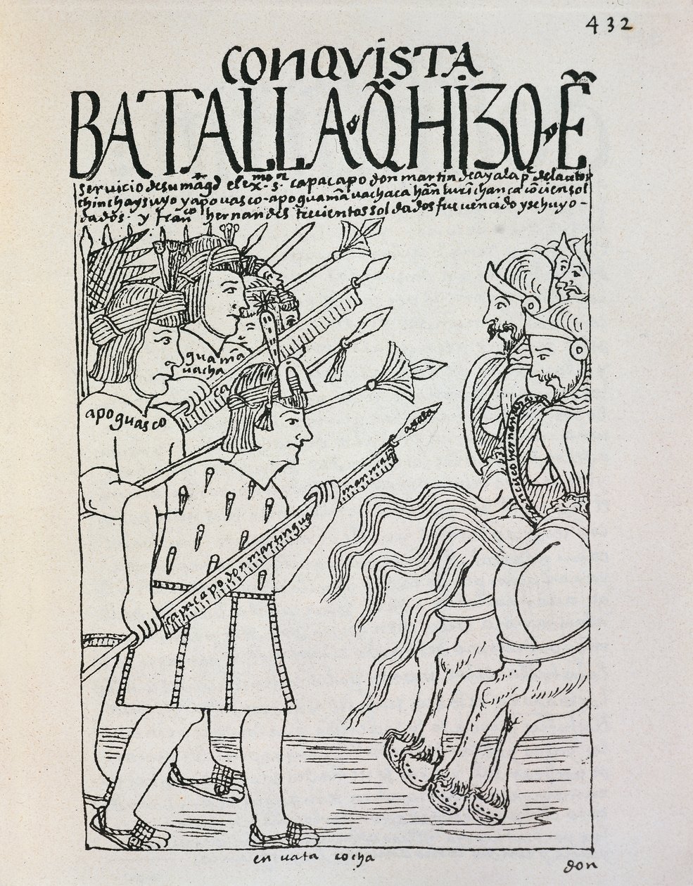 Batalla de Cuzco: asedio de la ciudad por el Inca Manco Capac, c.1536 de Felipe Huaman Poma de Ayala