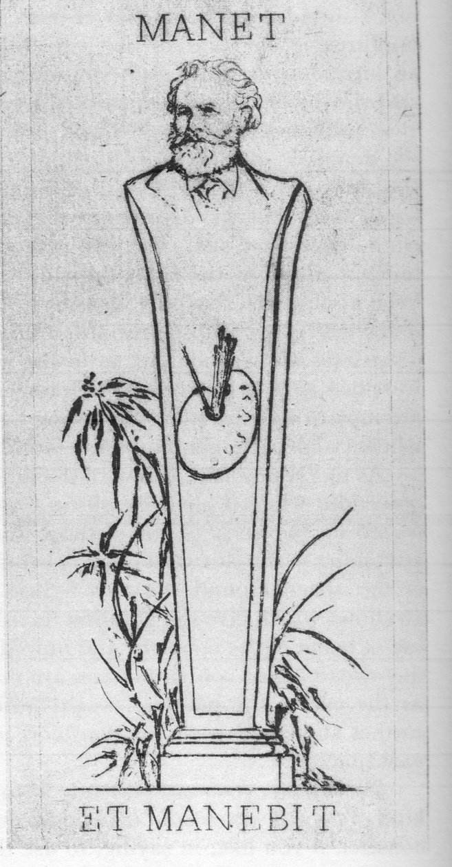 Manet et Manebit, Exlibris de Edouard Manet de Felix Bracquemond