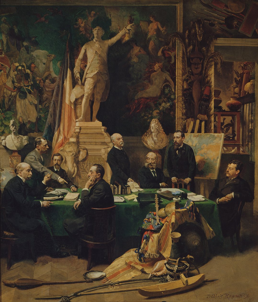 Los delegados coloniales y Jules Ferry (1832-93) 1892 de Felix Regamey