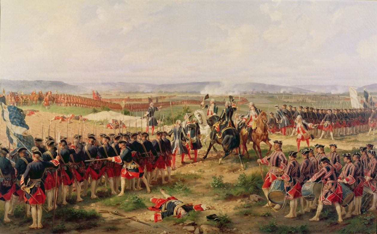 Batalla de Fontenoy, 11 de mayo de 1745: los franceses y los aliados enfrentándose de Felix Philippoteaux