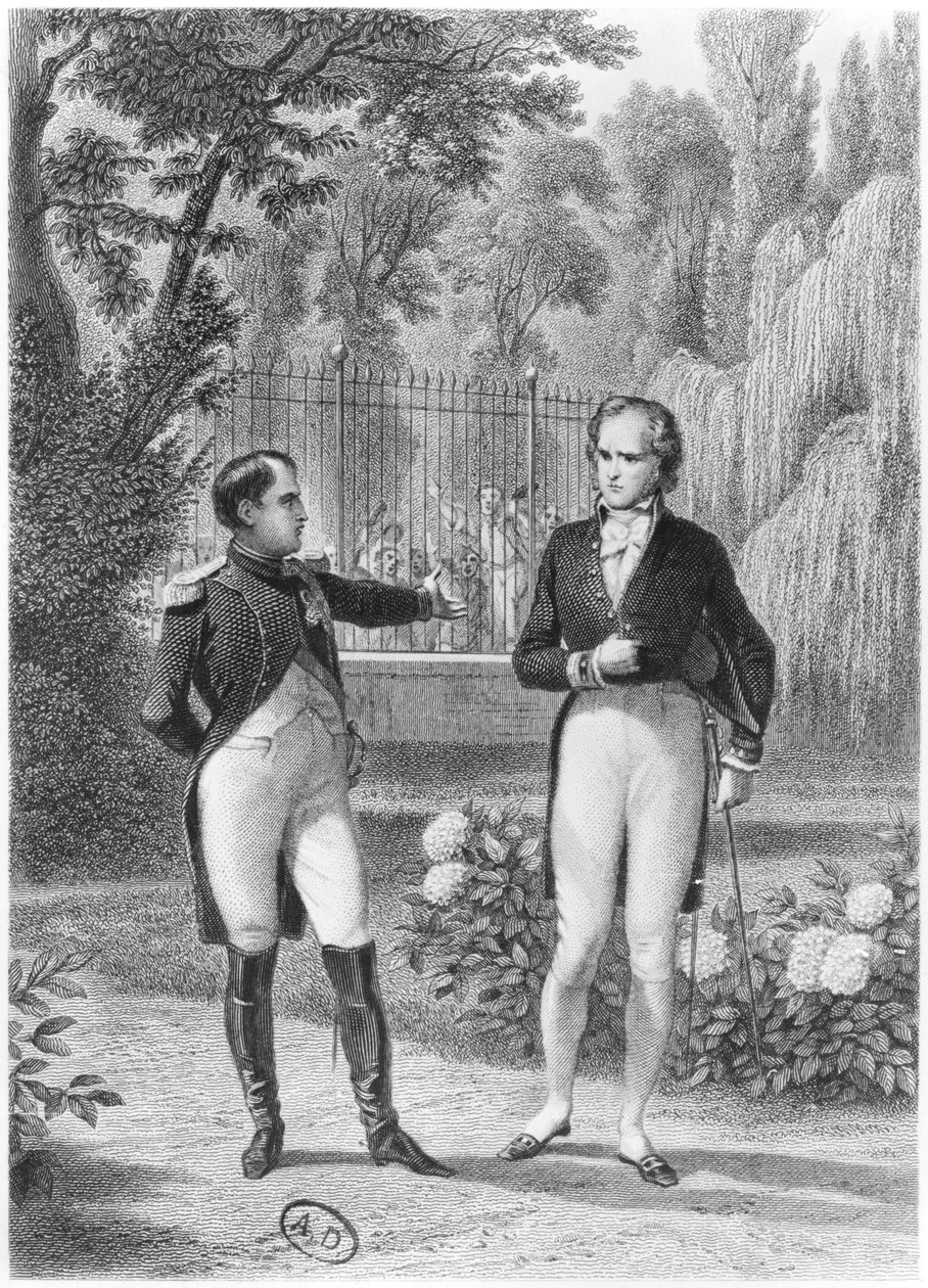 Encuentro entre Napoleón I (1769-1821) y Benjamin Constant de Rebecque (1767-1830) de 